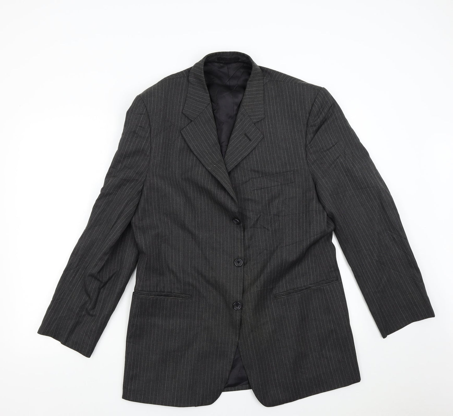 Lord's Taylor Mens Grey Striped  Jacket Suit Jacket Size 40
