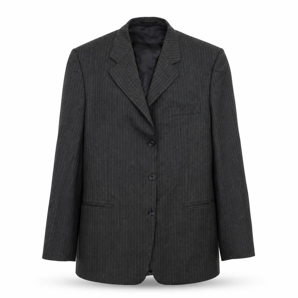 Lord's Taylor Mens Grey Striped  Jacket Suit Jacket Size 40