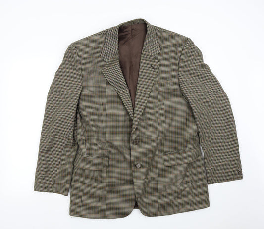 Skopes Mens Brown Check  Jacket Suit Jacket Size 42