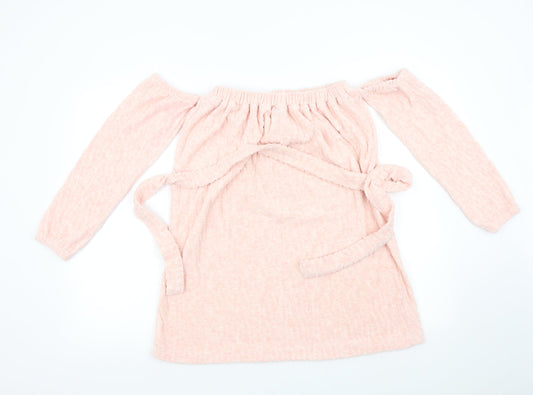 ASOS Womens Pink  Fleece Pullover Jumper Size 10