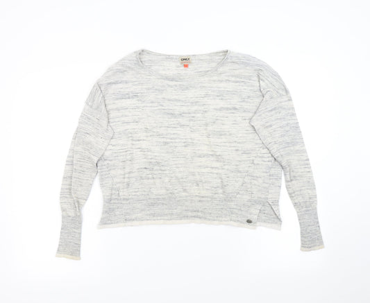 Only Womens Grey  Knit Pullover Jumper Size 8