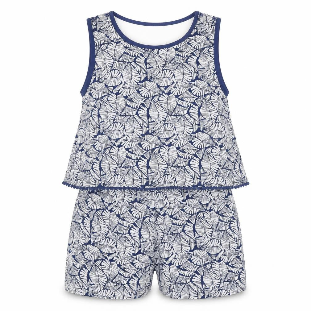 I Love Girls Wear Girls Blue Floral  Playsuit One-Piece Size 8 Years