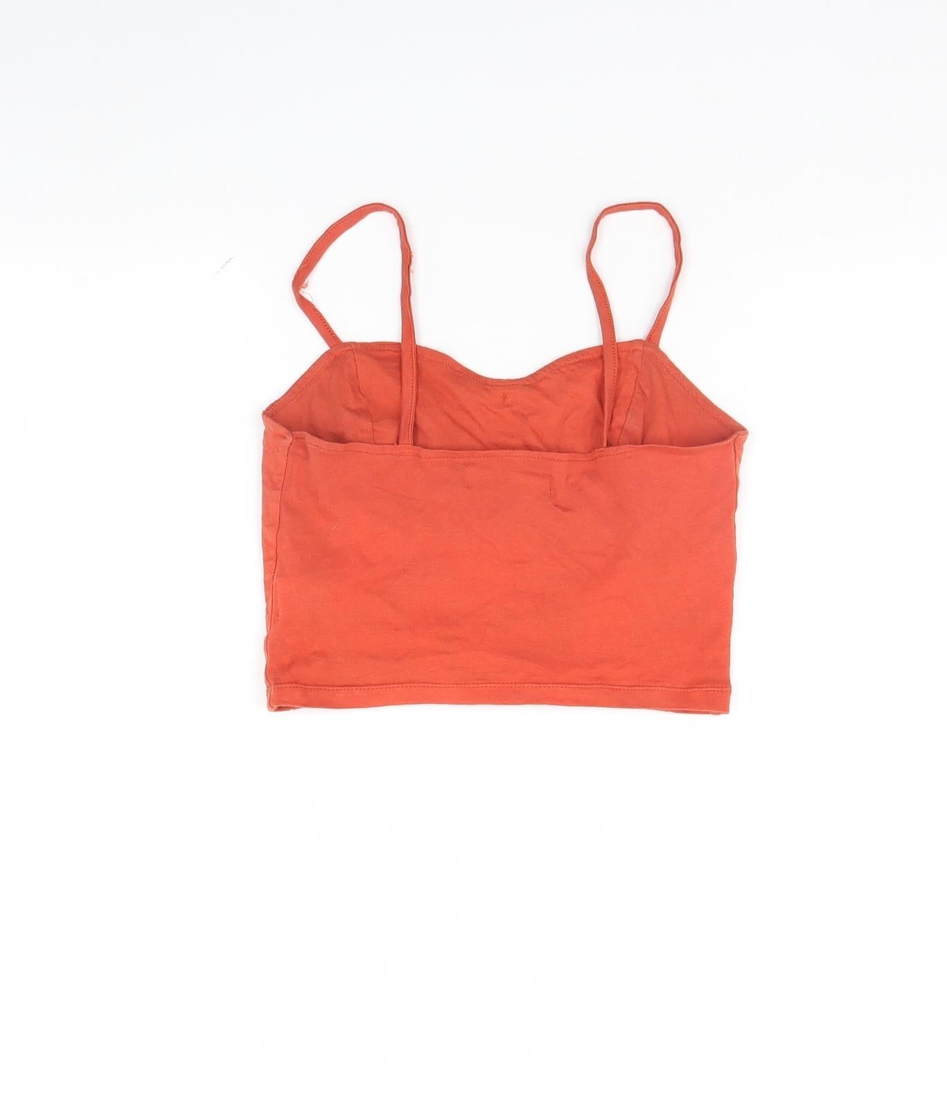Primark Womens Orange   Cropped Tank Size 4
