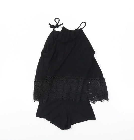 Boohoo Womens Black   Playsuit One-Piece Size 6