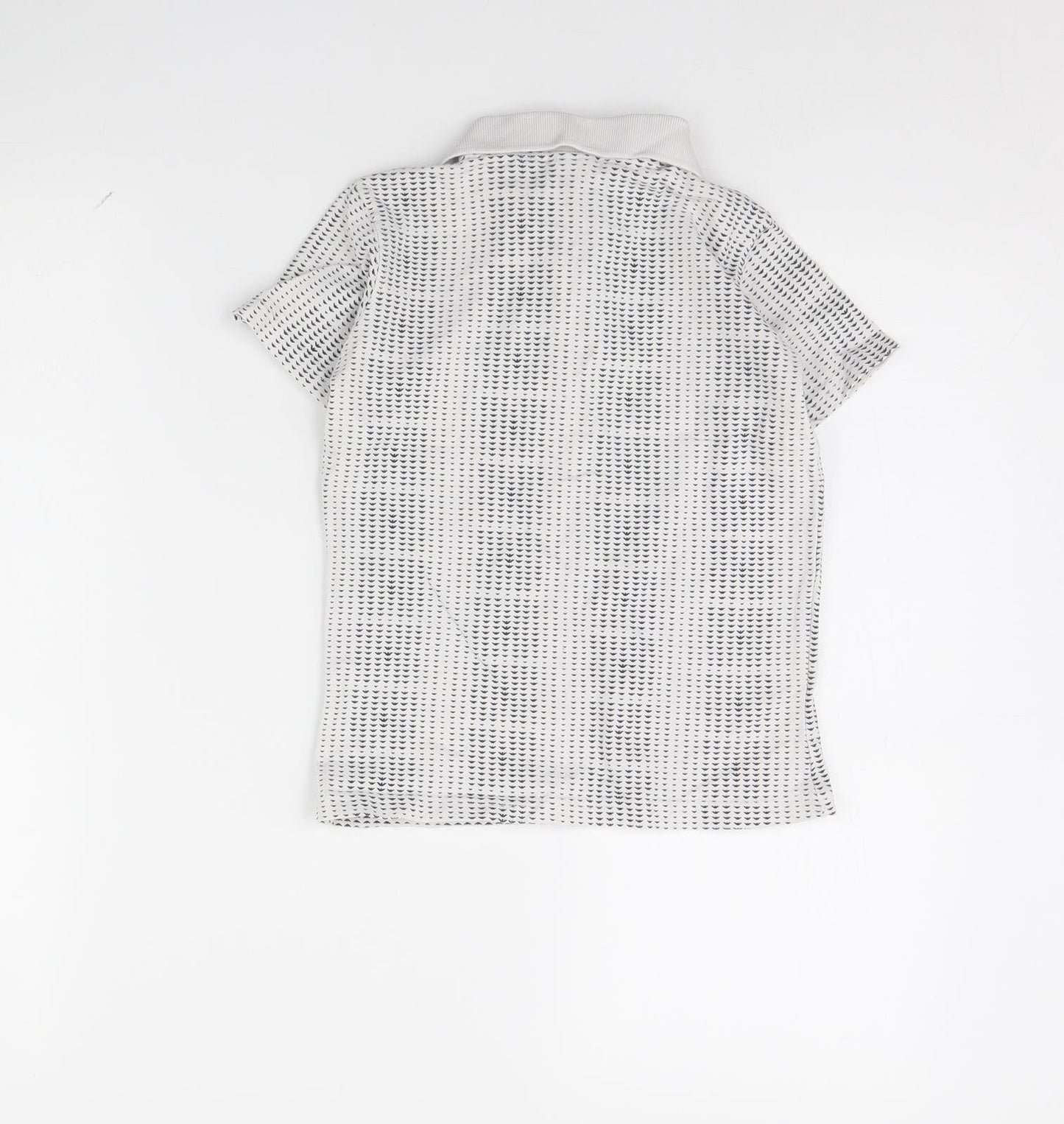 AJ Jeans Boys White Polka Dot  Basic Polo Size 9 Years