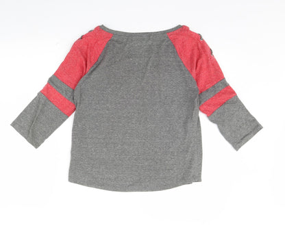Derek Heart Womens Grey   Basic Blouse Size M