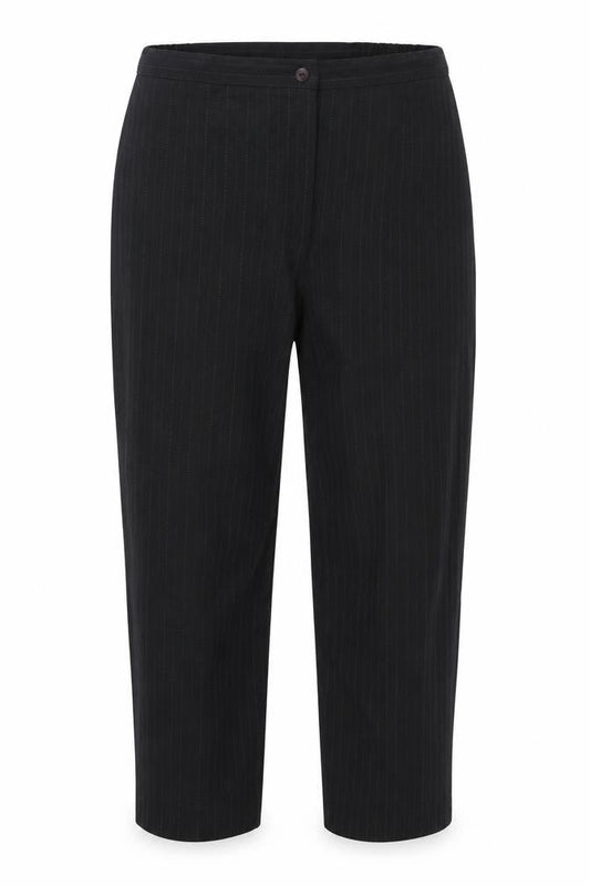 slimma Womens Black Striped  Trousers  Size 16 L24 in