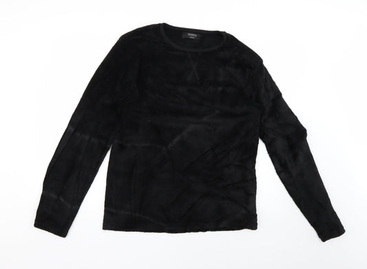 Hudson Mens Black   Pullover Jumper Size L