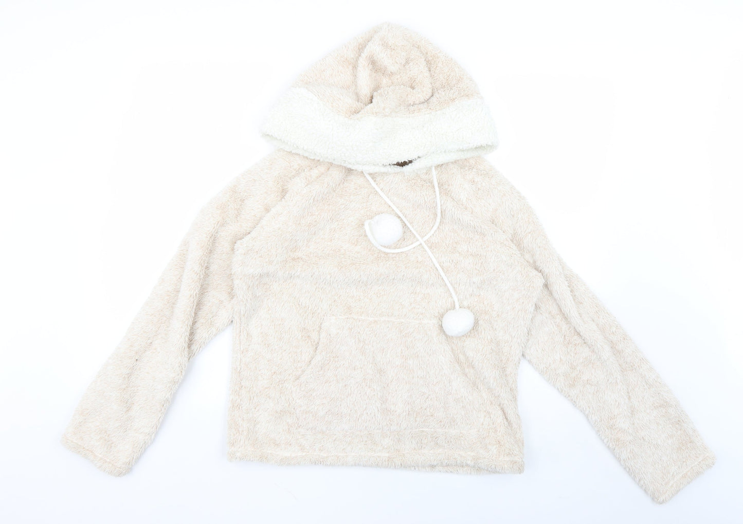 Marks and Spencer Womens Beige   Pullover Hoodie Size 10