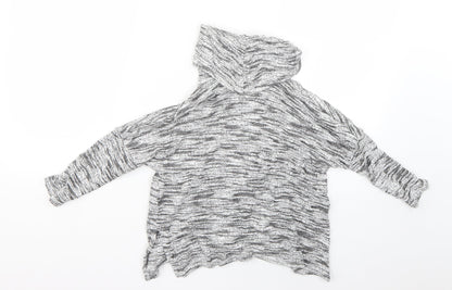 Preloved Girls Grey   Pullover Jumper Size 7-8 Years - Back