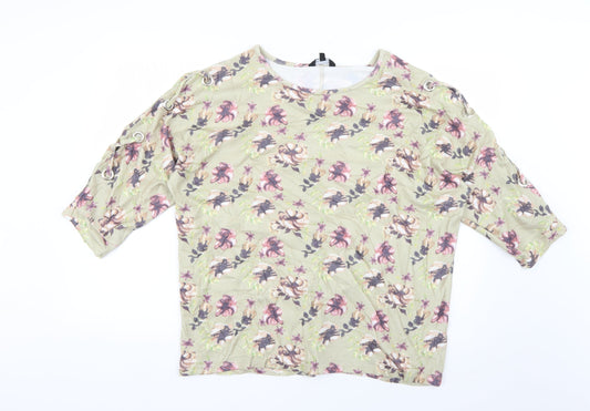 Peacocks Womens Multicoloured Floral  Pullover Jumper Size 16