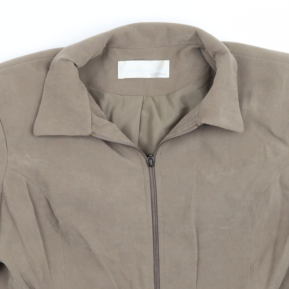 AMARANTO Womens Beige   Jacket Coat Size 18