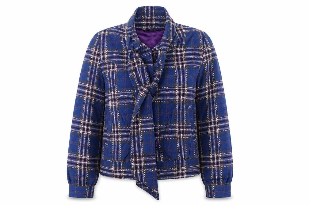 Primark Womens Blue Check  Jacket Coat Size 10