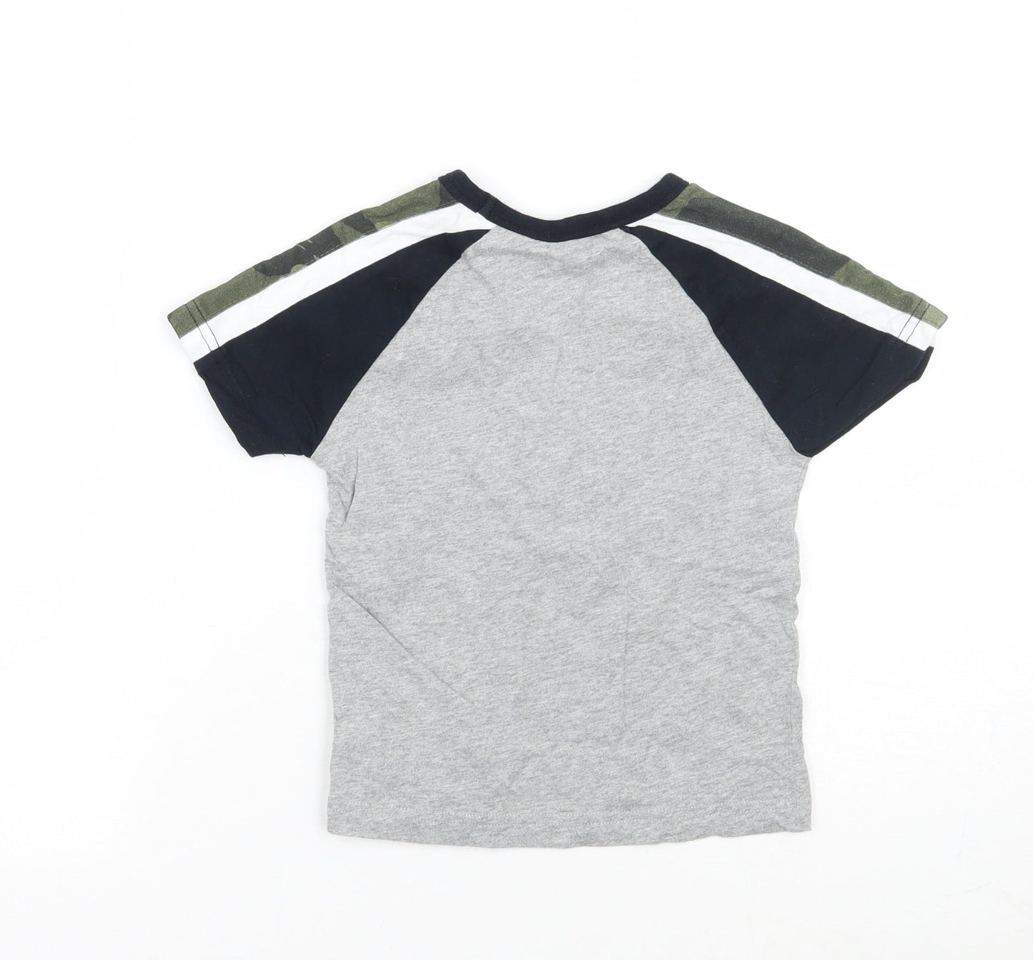NEXT Girls Grey Geometric  Basic T-Shirt Size 2 Years