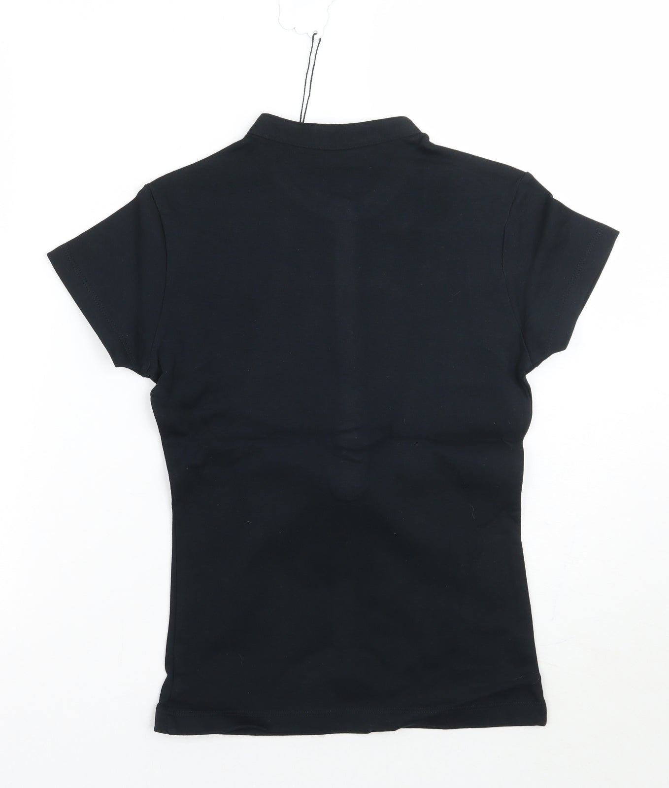 Moose Womens Black   Basic Polo Size S
