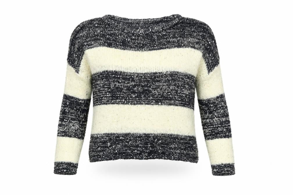 Andrea Jovine Womens Multicoloured Striped  Pullover Jumper Size M