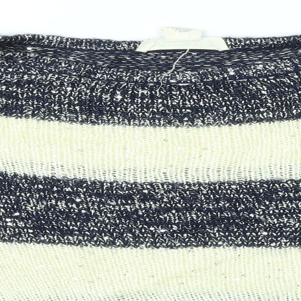 Andrea Jovine Womens Multicoloured Striped  Pullover Jumper Size M