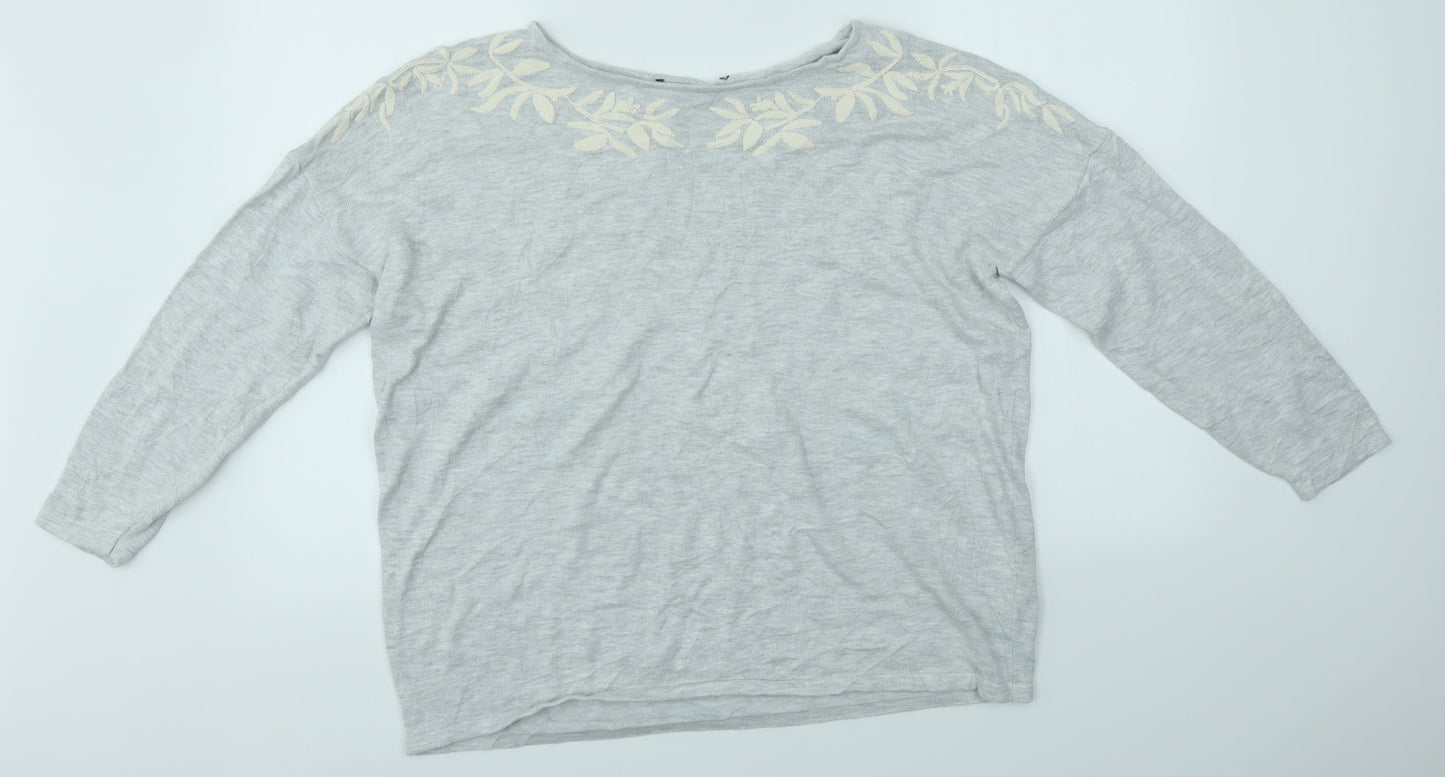 Bonmarché Womens Grey   Pullover Jumper Size 20