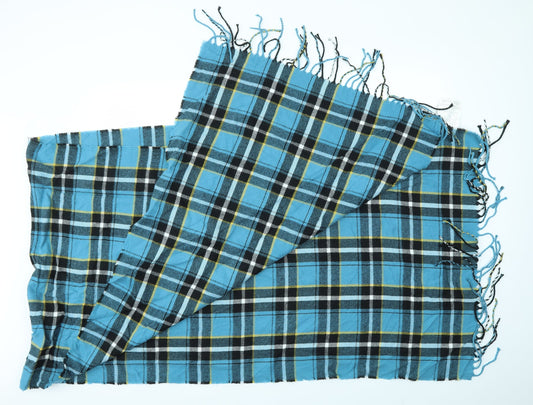 Preworn Unisex Blue Check   Scarf