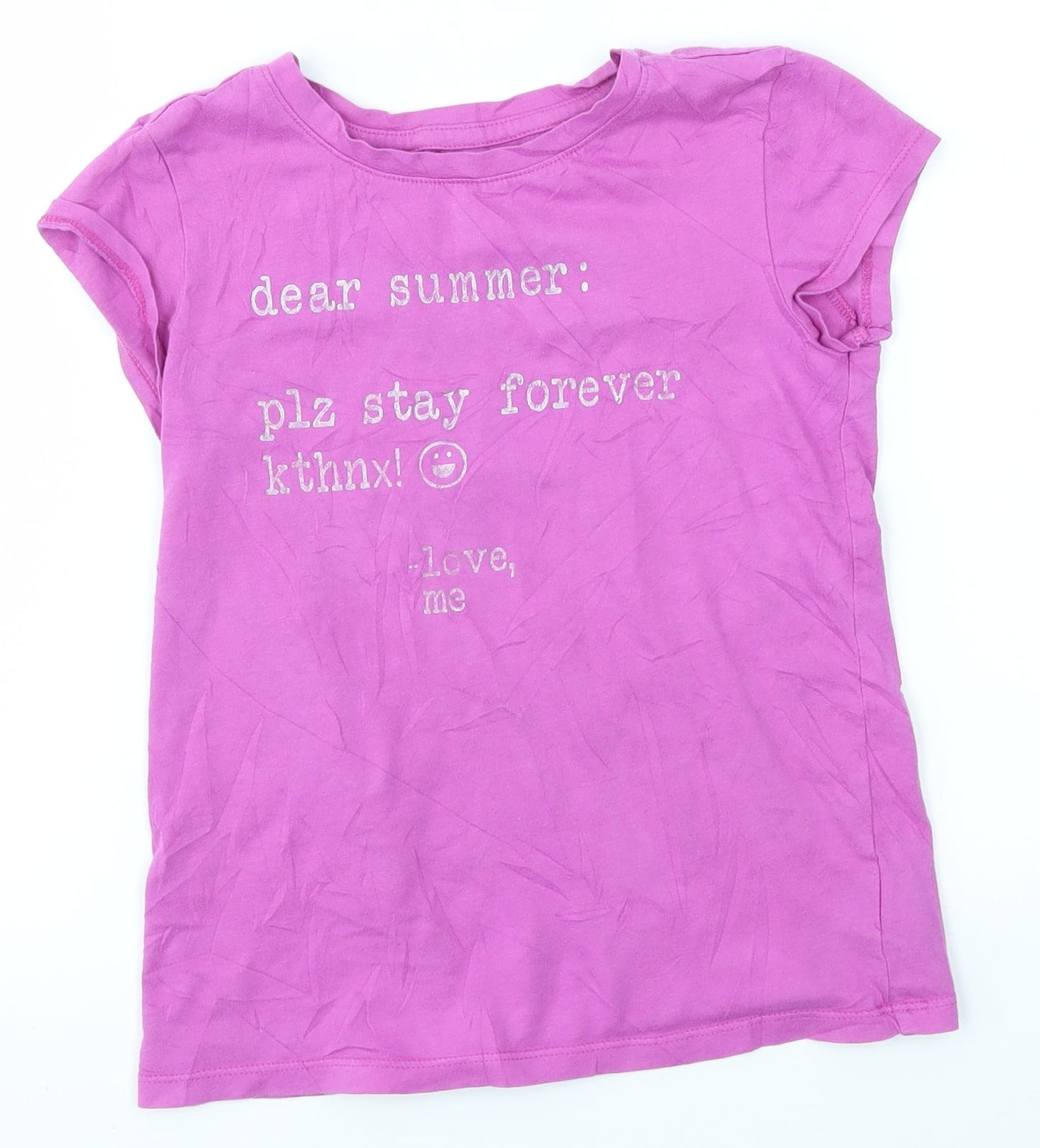 Gap Girls Pink   Basic T-Shirt Size 8 Years