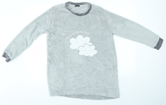 Avenue Womens Grey Solid  Top Pyjama Top Size M
