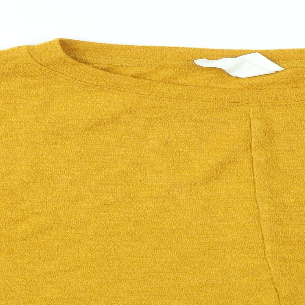 H&M Womens Yellow   Basic Blouse Size S