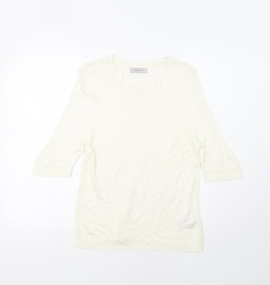 M&S Womens Ivory   Pullover Jumper Size 12
