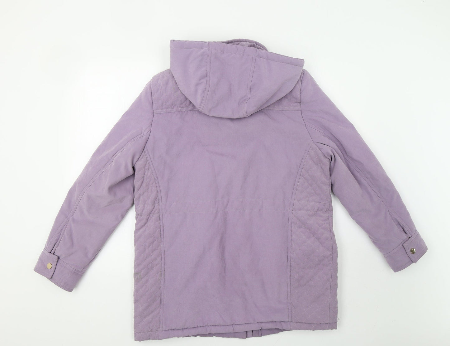 Isle Womens Purple   Parka Coat Size 12