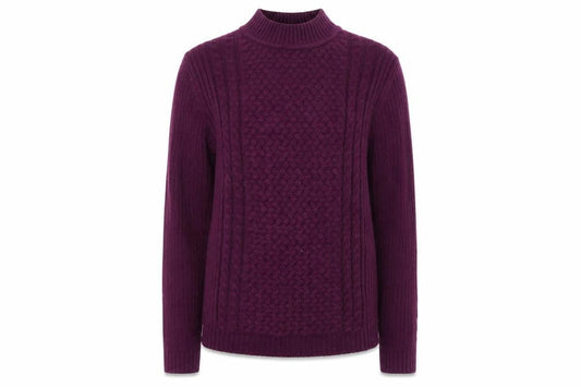 Isle Womens Purple   Pullover Jumper Size S