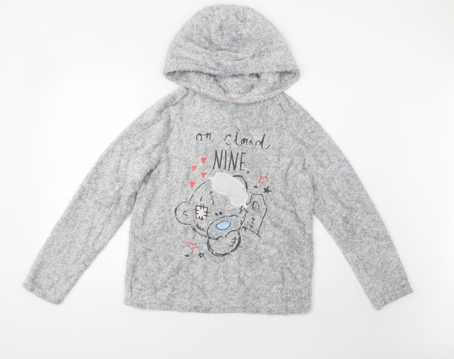 M&S Womens Grey   Pullover Hoodie Size 10  - Bear