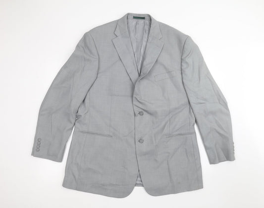 GREENWOODS Mens Grey   Jacket Suit Jacket Size 46
