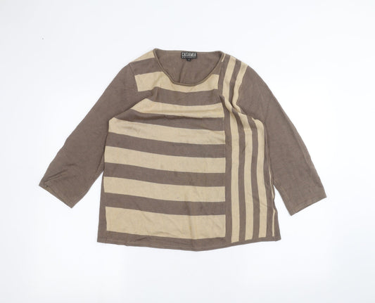 Casamia Womens Brown   Basic T-Shirt Size S