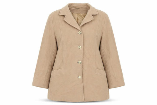 Preworn Womens Beige   Overcoat Coat One Size