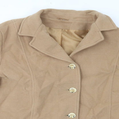 Preworn Womens Beige   Overcoat Coat One Size