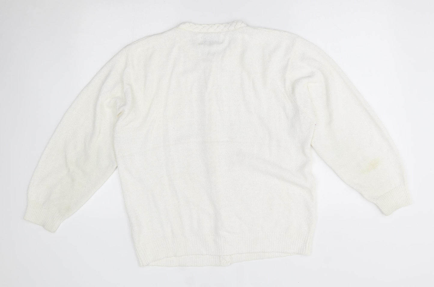 nuggets Womens White   Cardigan Jumper Size M