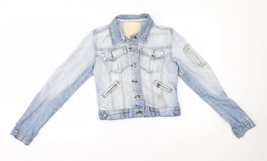 Crafted Womens Blue   Jacket  Size 10