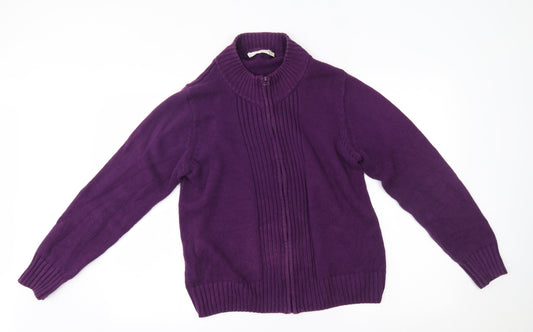 EWM Womens Purple   Full Zip Jumper Size M