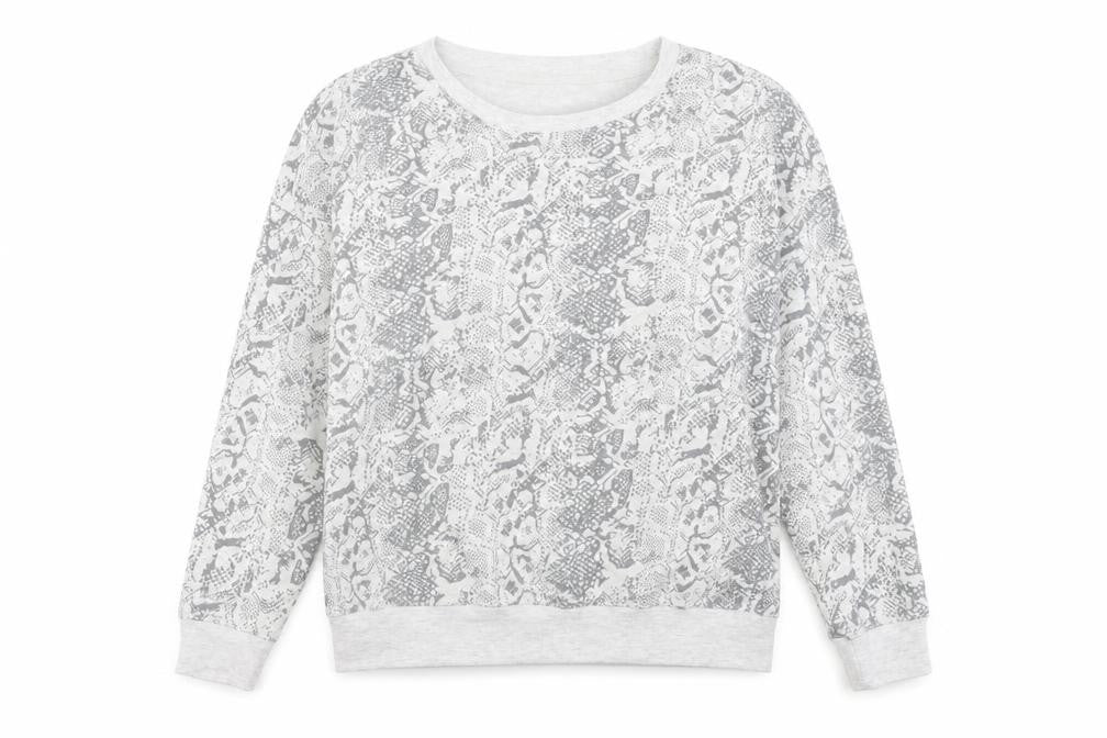 Replay Womens Grey Animal Print  Pullover Jumper Size L