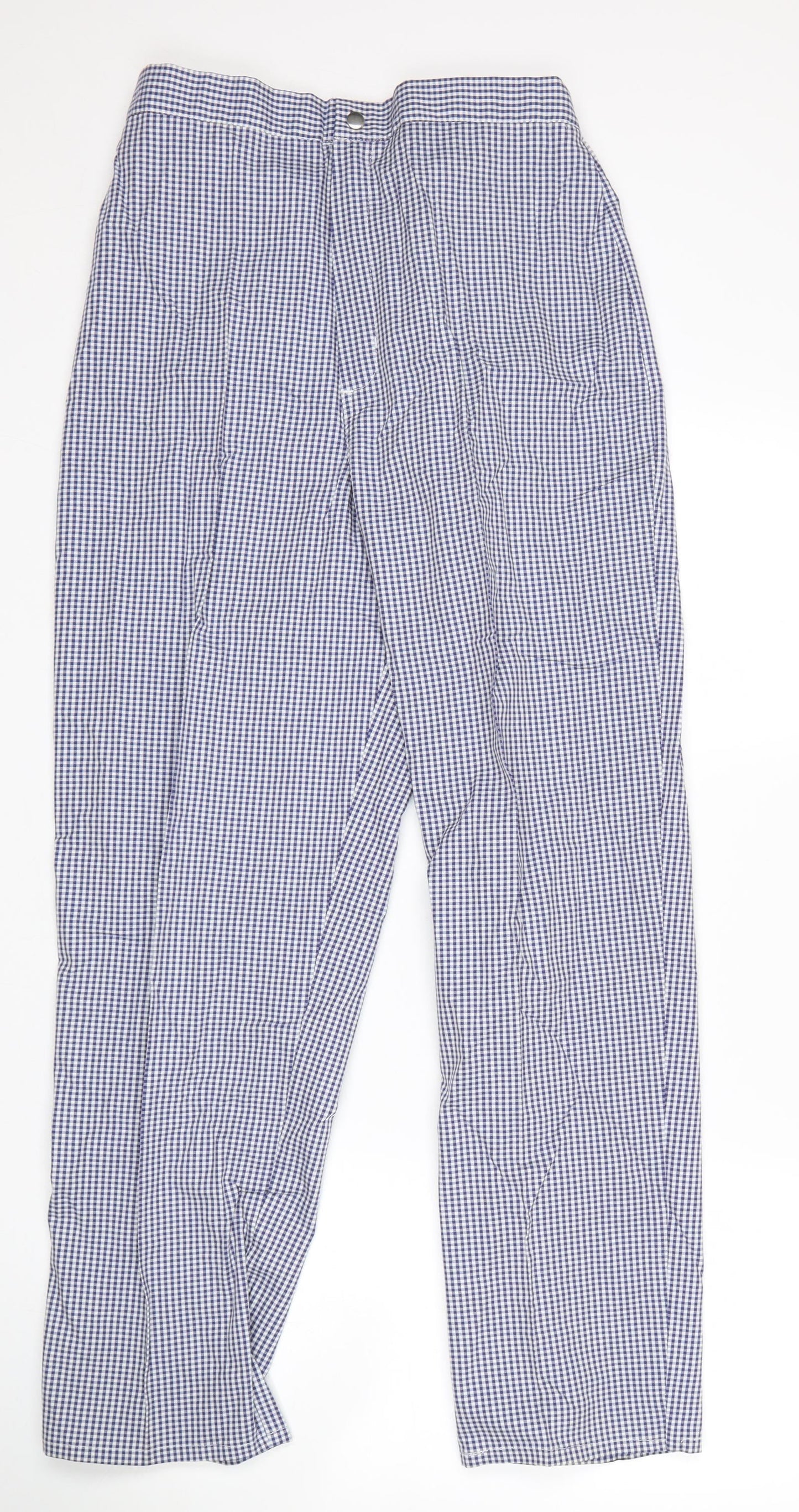 Alexandria Womens Blue Check  Trousers  Size 14 L28 in