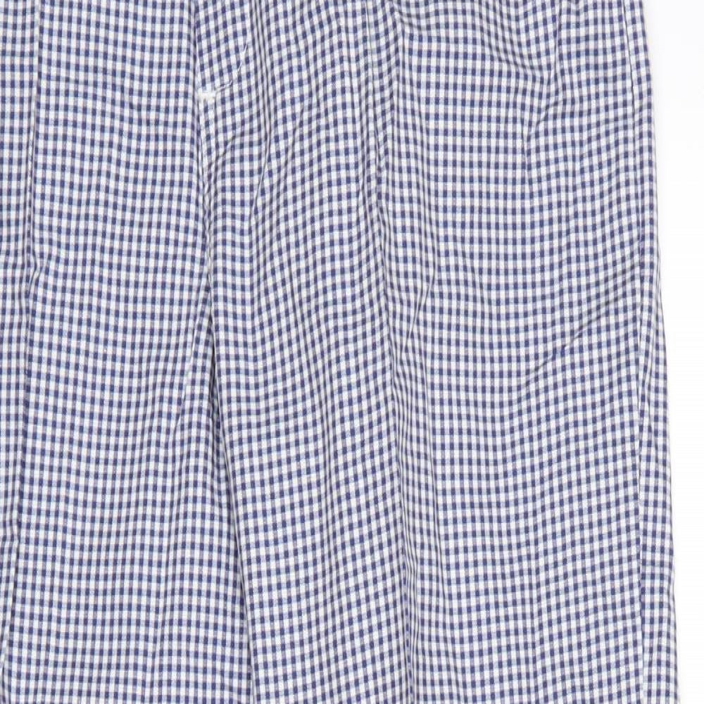 Alexandria Womens Blue Check  Trousers  Size 14 L28 in