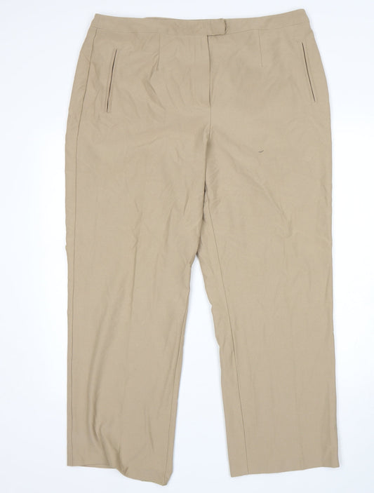 Essentials Womens Beige   Trousers  Size 18 L26 in