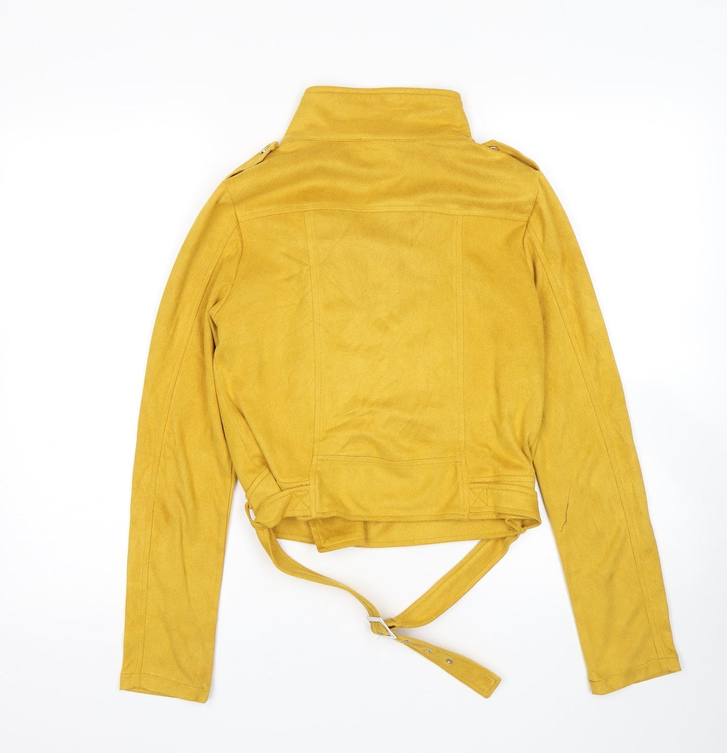 PRETTYLITTLETHING Womens Yellow   Bomber Jacket Jacket Size 6