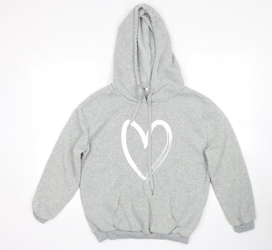SheIn Womens Grey   Pullover Hoodie Size S