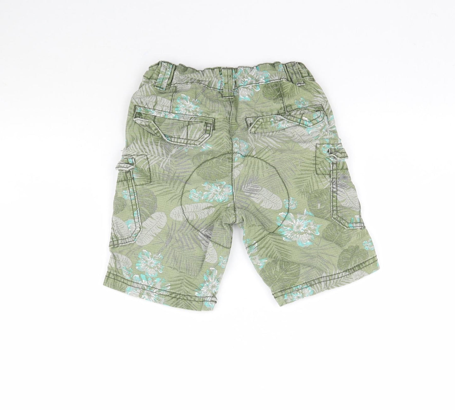 Nutmeg Boys Green Floral  Bermuda Shorts Size 5-6 Years