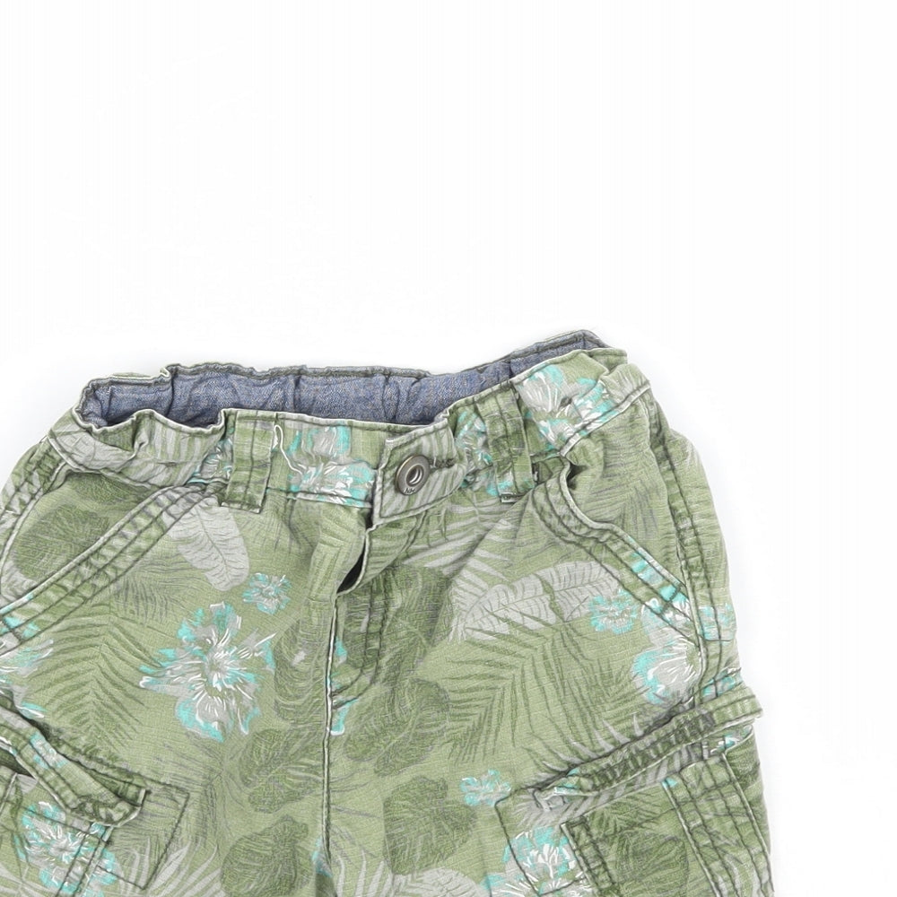 Nutmeg Boys Green Floral  Bermuda Shorts Size 5-6 Years