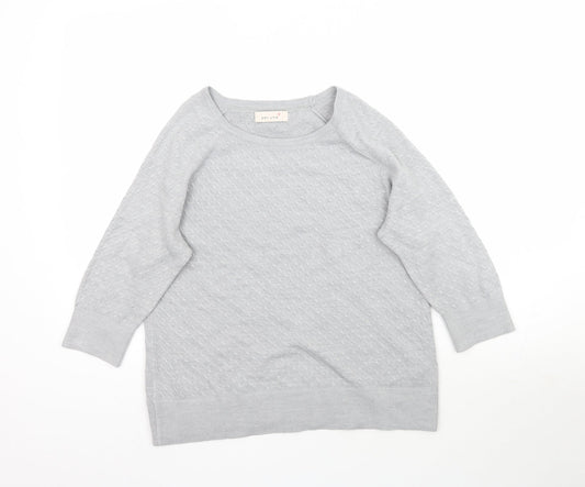 Marks and Spencer Womens Grey  Knit Pullover Jumper Size 14