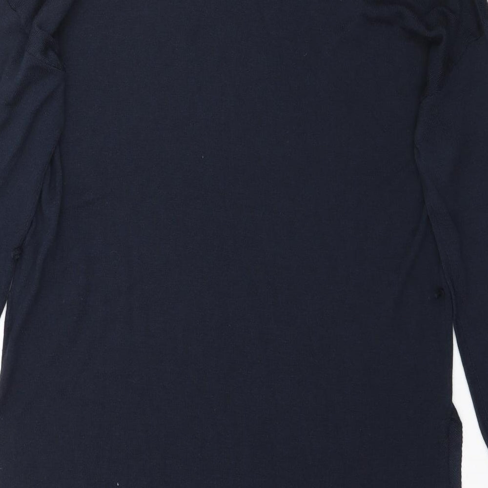 H&M Womens Blue  Knit Pullover Jumper Size M  - slit sides