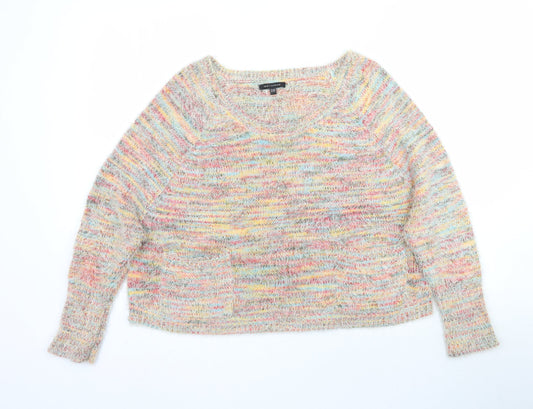 QED London Womens Multicoloured Striped  Pullover Jumper Size S
