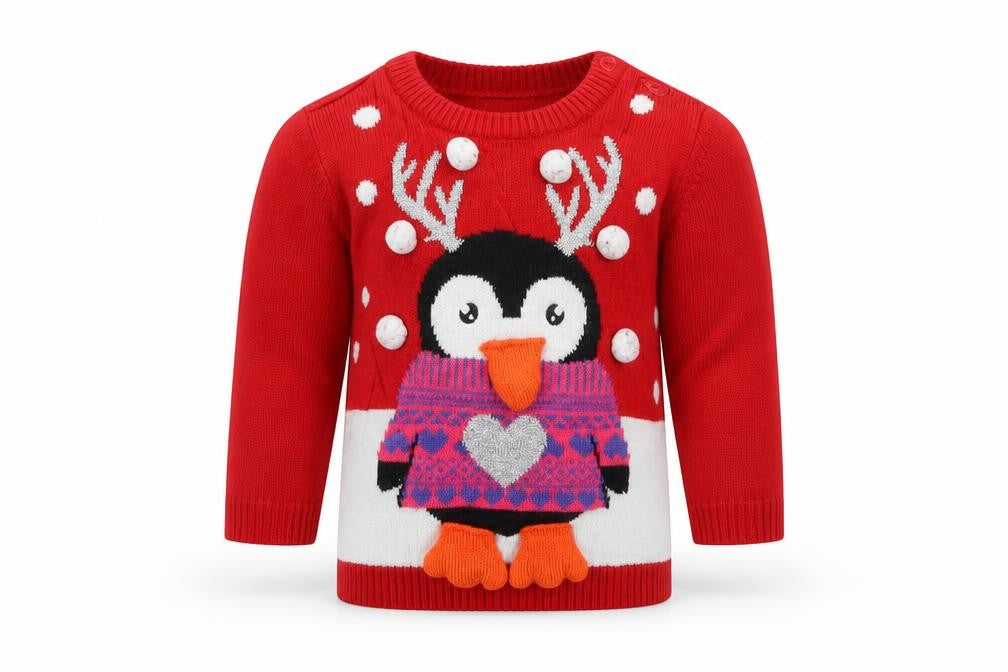 M&Co Baby Red   Pullover Jumper Size 6-9 Months  - CHRISTMAS