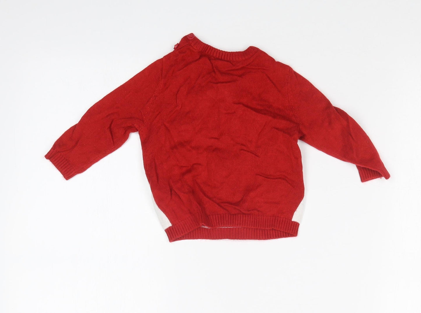 M&Co Baby Red   Pullover Jumper Size 6-9 Months  - CHRISTMAS